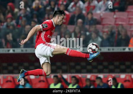 Pizzi of SL Benfica in action during the Portuguese League football match between SL Benfica and Belenenses SAD at the Luz stadium in Lisbon, Portugal on January 31, 2020. (Photo by Pedro FiÃºza/NurPhoto) Stock Photo