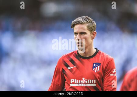 Marcos Llorente during La Liga match between Real Madrid and Atletico at Santiago Bernabeu on February 01, 2020 in Madrid, Spain . (Photo by Rubén de la Fuente Pérez/NurPhoto) Stock Photo