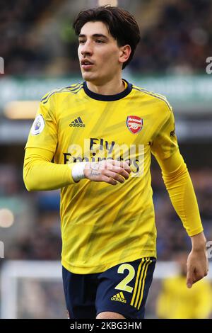 Arsenal's Hector Bellerin durante la partita della Premier League tra Burnley e Arsenal a Turf Moor, Burnley, domenica 2nd febbraio 2020. (Foto di Tim Markland/MI News/NurPhoto) Foto Stock