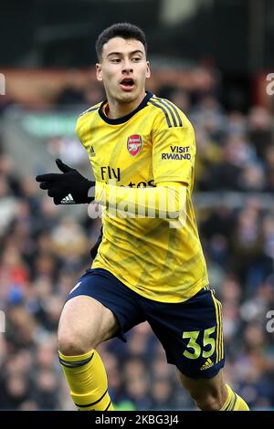 Arsenali Gabriel Martinelli in azione durante la partita della Premier League tra Burnley e Arsenal a Turf Moor, Burnley domenica 2nd febbraio 2020. (Foto di Tim Markland/MI News/NurPhoto) Foto Stock