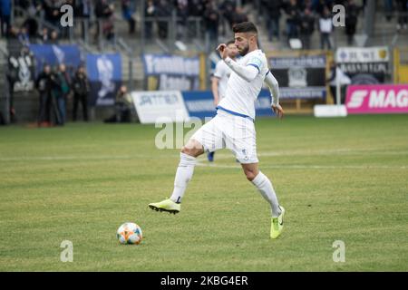 Jürgen Gjasula del 1. FC Magdeburg durante gli anni '3. Partita della Bundesliga tra SV Waldhof Mannheim e 1. FC Magdeburg al Carl-Benz-Stadion il 02 febbraio 2020 a Mannheim, Germania. (Foto di Peter Niedung/NurPhoto) Foto Stock