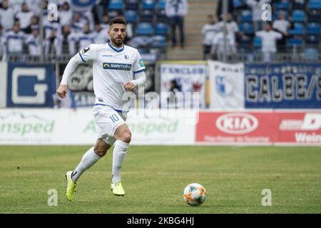 Jürgen Gjasula del 1. FC Magdeburg durante gli anni '3. Partita della Bundesliga tra SV Waldhof Mannheim e 1. FC Magdeburg al Carl-Benz-Stadion il 02 febbraio 2020 a Mannheim, Germania. (Foto di Peter Niedung/NurPhoto) Foto Stock