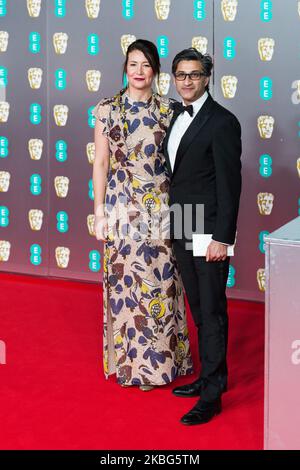 Asif Kapadia (R) and Victoria Harwood attends the EE British Academy Film Awards ceremony at the Royal Albert Hall on 02 February, 2020 in London, England. (Photo by WIktor Szymanowicz/NurPhoto) Stock Photo