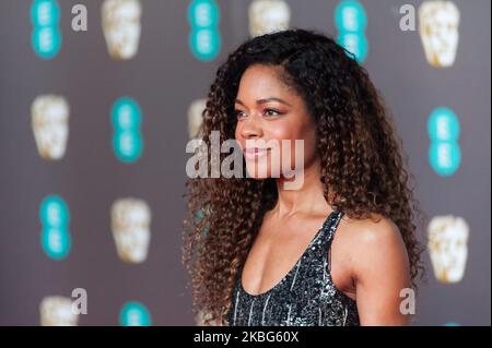 Naomie Harris partecipa alla cerimonia dei Premi cinematografici della EE British Academy presso la Royal Albert Hall il 02 febbraio 2020 a Londra, Inghilterra. (Foto di Wiktor Szymanowicz/NurPhoto) Foto Stock