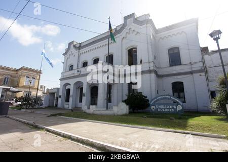 Vista del penitenziario N? 6 di Dolores, dove i dieci giocatori di rugby imputati per l'omicidio di Fernando Baez Sosa si sono tenuti il 18 gennaio nella città di Villa Gesell, in Argentina, il 6 febbraio 2020. (Foto di Carol Smiljan/NurPhoto) Foto Stock