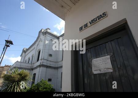 Vista del penitenziario N? 6 di Dolores, dove i dieci giocatori di rugby imputati per l'omicidio di Fernando Baez Sosa si sono tenuti il 18 gennaio nella città di Villa Gesell, in Argentina, il 6 febbraio 2020. (Foto di Carol Smiljan/NurPhoto) Foto Stock