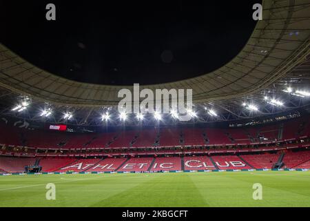 Vista generale all'interno dello stadio di San Mames durante la partita di Coppa del Re Spagnola tra l'Athletic Club de Bilbao e il FC Barcelona allo stadio di San Mames il 06 febbraio 2020 a Bilbao, Spagna. (Foto di Xavier Bonilla/NurPhoto) Foto Stock