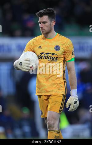 Mitch Walker di Aldershot Town durante la partita della Vanarama National League tra Hartlepool United e Aldershot Town a Victoria Park, Hartlepool, sabato 8th febbraio 2020. (Foto di Mark Fletcher/MI News/NurPhoto) Foto Stock