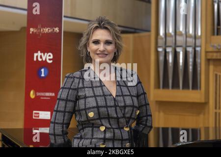 Ainhoa Arteta partecipa alla presentazione di un programma televisivo Prodigios a Madrid il 13 febbraio 2020.Spain (Foto di Oscar Gonzalez/NurPhoto) Foto Stock