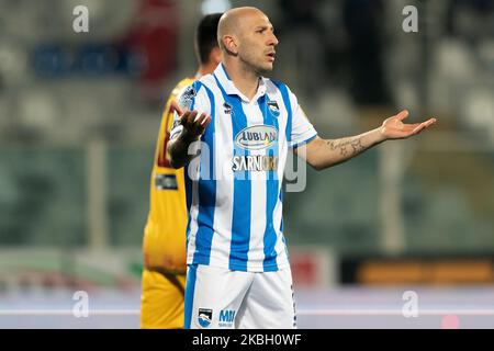 Cristian Galano di Pescara Calcio 1936 durante la partita italiana della Serie B 2019/2020 tra Pescara Calcio 1936 e A.S. Cittadella 1973 allo Stadio Adriatico Giovanni Cornacchia il 14 febbraio 2020 a Pescara, Italia. (Foto di Danilo di Giovanni/NurPhoto) Foto Stock