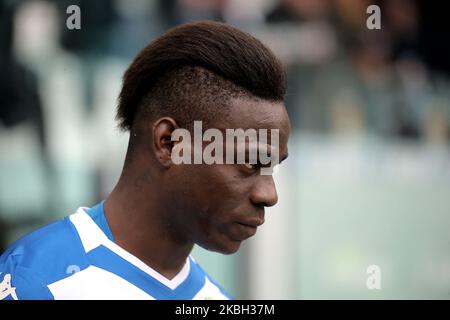 Mario Balotelli di Brescia Calcio durante la Serie Un incontro tra Juventus e Brescia Calcio allo Stadio Allianz il 16 febbraio 2020 a Torino. (Foto di Giuseppe Cottini/NurPhoto) Foto Stock