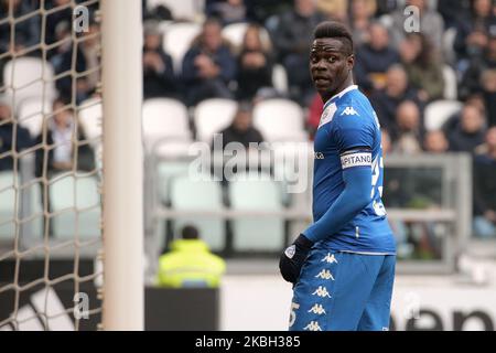 Mario Balotelli di Brescia Calcio durante la Serie Un incontro tra Juventus e Brescia Calcio allo Stadio Allianz il 16 febbraio 2020 a Torino. (Foto di Giuseppe Cottini/NurPhoto) Foto Stock