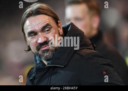 Norwich City Manager, Daniel Farke durante la partita della Premier League tra Norwich City e Liverpool a Carrow Road, Norwich, sabato 15th febbraio 2020. (Foto di Jon Hobley/MI News/NurPhoto) Foto Stock