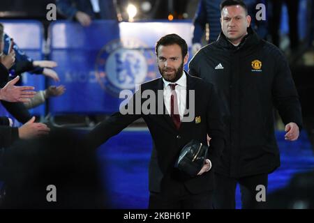 Juan Mata durante la partita della Premier League tra il Chelsea FC e il Manchester United a Stamford Bridge il 17 febbraio 2020 a Londra, Regno Unito. (Foto di MI News/NurPhoto) Foto Stock