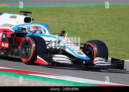 George Russell e la Williams FW 43 durante il giorno 1 della prova di formula 1, il 19 febbraio 2020, a Barcellona, Spagna. -- (Foto di Urbanandsport/NurPhoto) Foto Stock