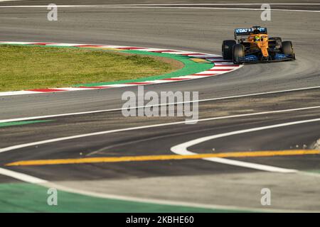 04 NORRIS Lando (gbr), McLaren Renault F1 MCL35, in azione durante i test invernali di Formula 1 sul circuito di Barcellona - Catalunya il 21 febbraio 2020 a Barcellona, Spagna. (Foto di Xavier Bonilla/NurPhoto) Foto Stock