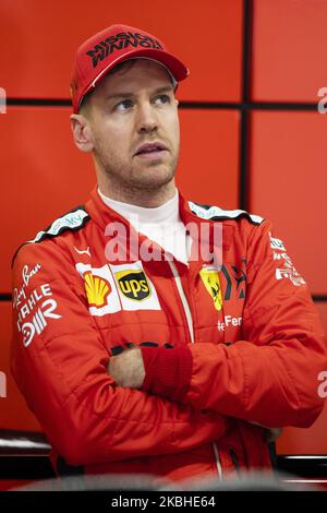 VETTEL Sebastian (ger), Scuderia Ferrari SF1000, ritratto durante le prove invernali di Formula 1 sul circuito di Barcellona - Catalunya il 21 febbraio 2020 a Barcellona, Spagna. (Foto di Xavier Bonilla/NurPhoto) Foto Stock