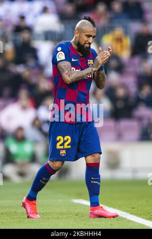 22 Arturo Vidal dal Cile del FC Barcelona durante la partita de la Liga Santander tra FC Barcelona e SD Eibar allo stadio Camp Nou il 22 febbraio 2020 a Barcellona, Spagna. (Foto di Xavier Bonilla/NurPhoto) Foto Stock