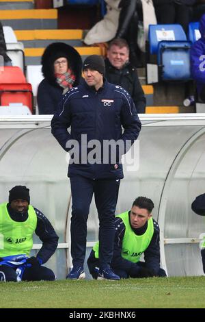 Dave Challinor, manager di Hartlepool United, durante la partita della Vanarama National League tra Hartlepool United e Notts County a Victoria Park, Hartlepool, sabato 22nd febbraio 2020. (Foto di Mark Fletcher/MI News/NurPhoto) Foto Stock