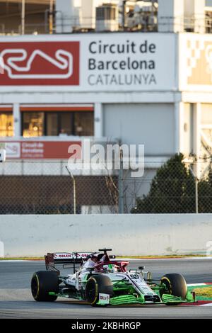99 GIOVINAZZI Antonio (ita), Alfa Romeo Racing C39, in azione durante i test invernali di Formula 1 sul circuito di Barcellona - Catalunya il 21 febbraio 2020 a Barcellona, Spagna. (Foto di Xavier Bonilla/NurPhoto) Foto Stock
