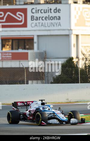 06 MATIFI Nicholas (CAN), Williams Racing F1 FW43, azione durante i test invernali di Formula 1 sul circuito di Barcellona - Catalunya il 21 febbraio 2020 a Barcellona, Spagna. (Foto di Xavier Bonilla/NurPhoto) Foto Stock