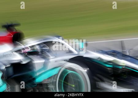 Lewis Hamilton e la Mercedes W11 nel corso della giornata 4 della prova di formula 1, il 26 febbraio 2020, a Barcellona, in Spagna. -- (Foto di Urbanandsport/NurPhoto) Foto Stock