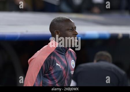 Benjamin Mendy di Manchester City durante una partita tra Real Madrid vs Manchester City per la UEFA Champions League a Santiago Bernabeu a Madrid, Spagna, il 26 febbraio 2020. (Foto di Patricio Realpe/ChakanaNews/NurPhoto) Foto Stock