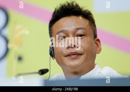 L'attore Tai Lee Kang-sheng partecipa alla conferenza stampa ''Days'' (Rizi) durante il 70th° Berlinale International Film Festival a Grand Hyatt a Berlino, in Germania, il 27 febbraio 2020. (Foto di Dominika Zarzycka/NurPhoto) Foto Stock