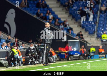 Nuno Espirito Santo durante la partita tra RCD Espanyol e Wolverhampton Wanderers FC, corrispondente alla seconda tappa del round del 32 dell'Europa League, disputata presso lo Stadio RCDE, il 27th febbraio 2020, a Barcellona, Spagna. (Foto di Xavier Ballart/Urbanandsport/NurPhoto) Foto Stock