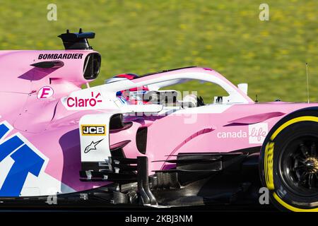 11 PEREZ Sergio (mex), Racing Point F1 RP20, azione durante i test invernali di Formula 1 sul circuito di Barcellona - Catalunya il 28 febbraio 2020 a Barcellona, Spagna. (Foto di Xavier Bonilla/NurPhoto) Foto Stock