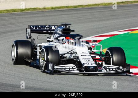 26 KVYAT Daniil (rus), Scuderia Alpha Tauri AT01 Honda, in occasione dei test invernali di Formula 1 sul circuito di Barcellona - Catalunya il 28 febbraio 2020 a Barcellona, Spagna. (Foto di Xavier Bonilla/NurPhoto) Foto Stock