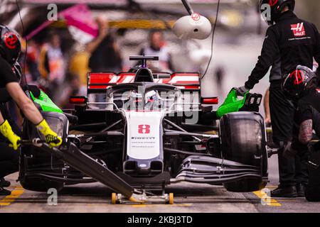 08 GROSJEAN Romain (fra), Haas F1 Team VF-20 Ferrari, azione durante i test invernali di Formula 1 sul circuito di Barcellona - Catalunya il 28 febbraio 2020 a Barcellona, Spagna. (Foto di Xavier Bonilla/NurPhoto) Foto Stock