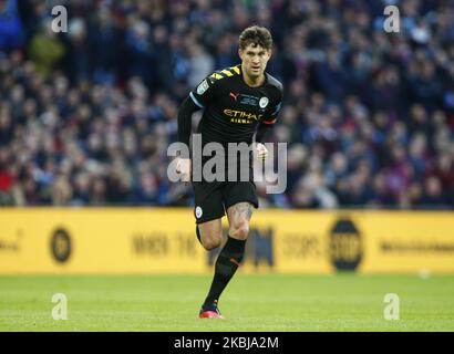 Manchester City's John Stones in action during Carabao Cup Final between Aston Villa and Manchester City at Wembley Stadium, London, England on 01 March 2020 (Photo by Action Foto Sport/NurPhoto) Stock Photo