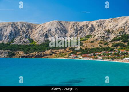 Città di Baska sull'isola di Krk in Croazia Foto Stock