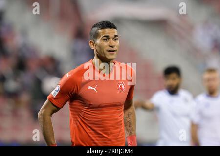 Hamdi Harbaoui di al Arabi durante la partita della QNB Stars League contro al Khor allo stadio Grand Hamad il 6 2020 marzo a Doha, Qatar. (Foto di Simon Holmes/NurPhoto) Foto Stock