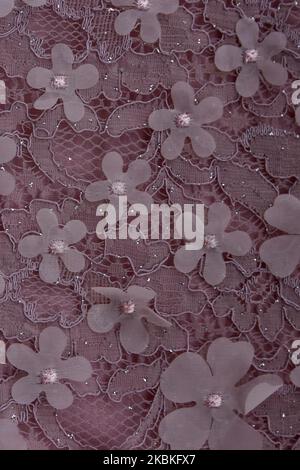 Fondo rosa polvere, tessuto, tessuto, colore alla moda. Foto Stock