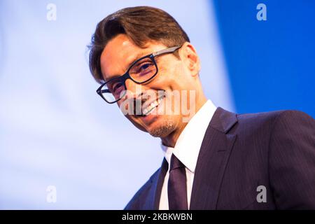 Pier Silvio Berlusconi, Vice presidente Esecutivo e Amministratore Delegato di Mediaset, in occasione dell'assemblea generale degli azionisti presso la sede centrale di Mediaset a Milano Nord, il 27 giugno 2018. (Foto di Mairo Cinquetti/NurPhoto) Foto Stock