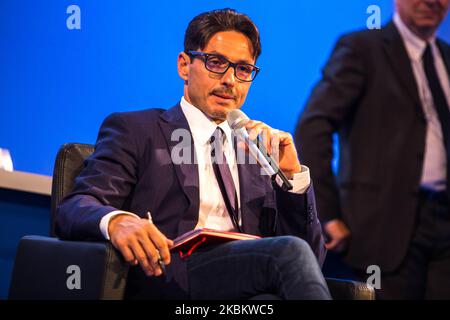 Pier Silvio Berlusconi, Vice presidente Esecutivo e Amministratore Delegato di Mediaset, in occasione dell'assemblea generale degli azionisti presso la sede centrale di Mediaset a Milano Nord, il 27 giugno 2018. (Foto di Mairo Cinquetti/NurPhoto) Foto Stock