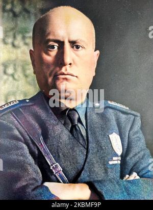 BENITO MUSSOLINI (1883-1945) Italian Fascist dictator Stock Photo