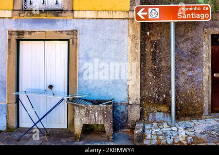 Indicazioni per Caminho de Santiago, Alvorge, Portogallo Foto Stock