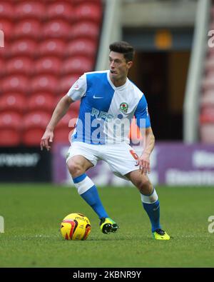 Jason Lowe of Blackburn Rovers durante la partita del campionato Sky Bet tra Middlesbrough e Blackburn Rovers al Riverside Stadium di Middlesbrough sabato 8th febbraio 2014. (Foto di Mark Fletcher/MI News/NurPhoto) Foto Stock