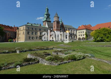 Una vista della Cattedrale di Wawel a Cracovia. Karol Wojtyla, 18 maggio 1920 1978 – 2 2005 aprile 2005, è stato un . Prima, dal 1964 al 1974, fu arcivescovo di Cracovia. Sabato 16 maggio 2020 a Cracovia, Polonia. (Foto di Artur Widak/NurPhoto) Foto Stock