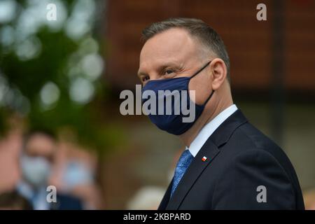 Il presidente polacco Andrzej Duda ha visto durante la sua visita ad ALWERNIA. Il 27 maggio 2020, ad ALWERNIA, Contea di Chrzanow, piccola Polonia Voivodato, Polonia. (Foto di Artur Widak/NurPhoto) Foto Stock