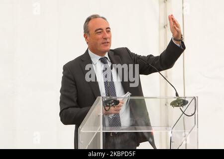 Giulio Gallera inaugura la nuova unità di terapia intensiva presso l'Ospedale sacco di Milano, maggio 29 2020. Inaugurazione della nuova unità di terapia intensiva presso l'Ospedale sacco di Milano, dove verranno assunti pazienti affetti da Covid-19. (Foto di Mairo Cinquetti/NurPhoto) Foto Stock