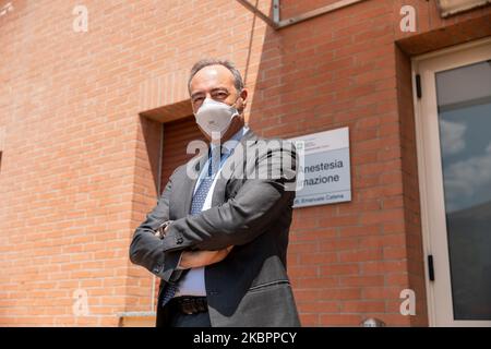 Giulio Gallera inaugura la nuova unità di terapia intensiva per pazienti affetti da Coronavirus (Covid-19) presso l'Ospedale Luigi sacco il 29 maggio 2020 a Milano. (Foto di Alessandro Bremec/NurPhoto) Foto Stock