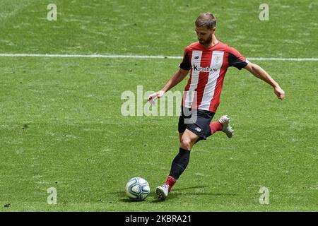 Yeray Alvarez di Athletic durante la partita Liga tra Athletic Club e Club Atletico de Madrid allo stadio San Mames il 15 marzo 2020 a Bilbao, Spagna. (Foto di Jose Breton/Pics Action/NurPhoto) Foto Stock