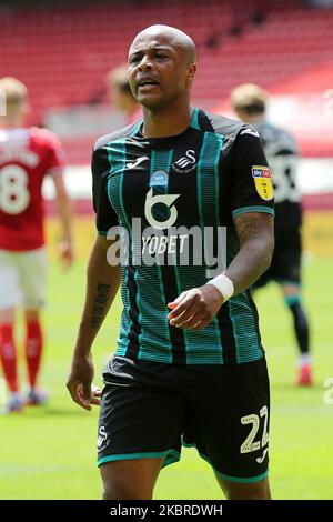 Andre Ayew di Swansea City durante la partita del campionato Sky Bet tra Middlesbrough e Swansea City al Riverside Stadium, Middlesbrough, Inghilterra il 20 giugno 2020. (Foto di Mark Fletcher/MI News/NurPhoto) Foto Stock