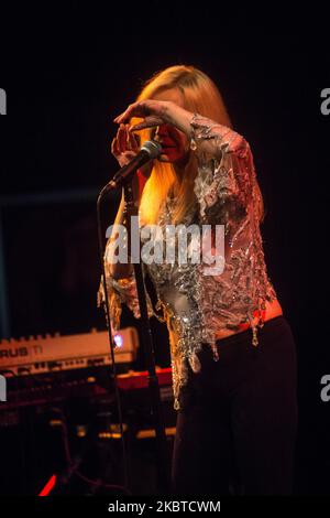 Patty Pravo suona dal vivo al Blue Note di Milano il 17 2014 ottobre (Foto di Mairo Cinquetti/NurPhoto) Foto Stock