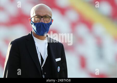 Simone Banchieri durante il playoff di Serie C tra Carpi e Novara allo Stadio Sandro Cabassi il 13 luglio 2020 a Carpi, Italia. (Foto di Emmanuele Ciancaglini/NurPhoto) Foto Stock