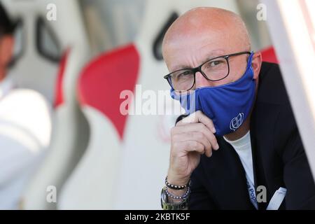 Simone Banchieri durante il playoff di Serie C tra Carpi e Novara allo Stadio Sandro Cabassi il 13 luglio 2020 a Carpi, Italia. (Foto di Emmanuele Ciancaglini/NurPhoto) Foto Stock